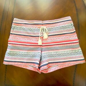 LOFT- Ann Taylor drawstring texture striped woman shorts size:8 worn once